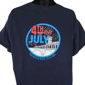Huntington Surf & Sport T Shirt Mens Size XL Blue Surf Shop 2022 4th Of July